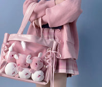 Sac à main transparent peluches kawaii - TransparenceSac.com