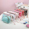 Set Trousse Voyage Coeur Transparent Coloré