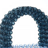 Sac à main perles transparentes dégradé bleu