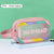 Trousse de toilette transparente colorée - modèle pink-M - TransparenceSac.com