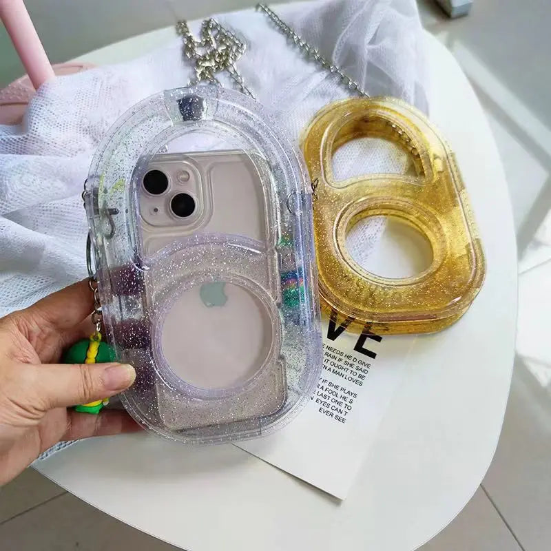 Trousse transparente mode enfant avec porte clés