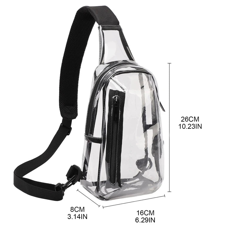 Sac bandoulière transparent tendance