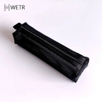 Trousse maquillage transparente élégante et pratique - modèle 20x4.5cm-black - TransparenceSac.com