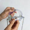 Trousse transparente mode enfant avec porte clés