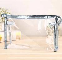 Pochette transparente maquillage rose fashion - modèle Bleu - TransparenceSac.com