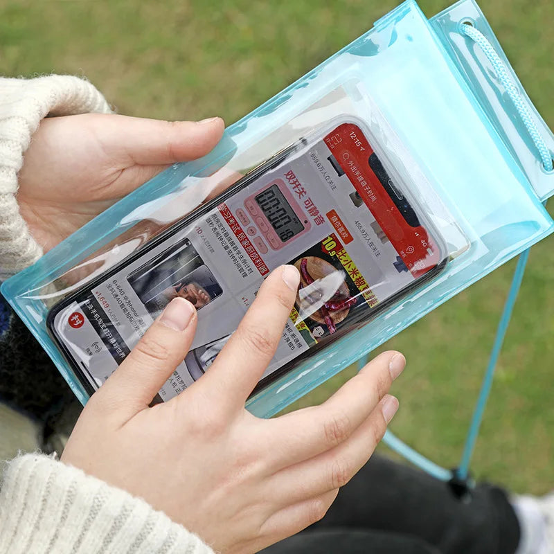 Pochette étanche téléphone portable lumineux vert