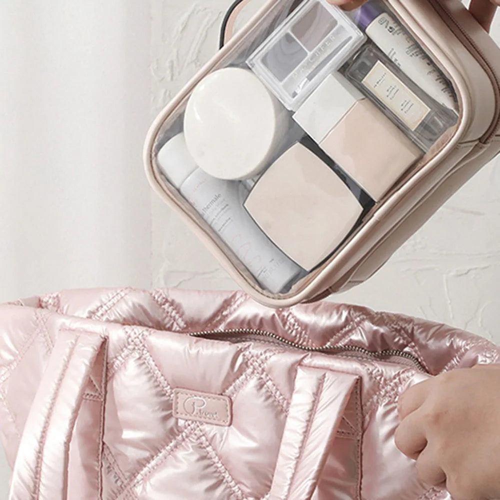 Trousse de voyage transparente fashion