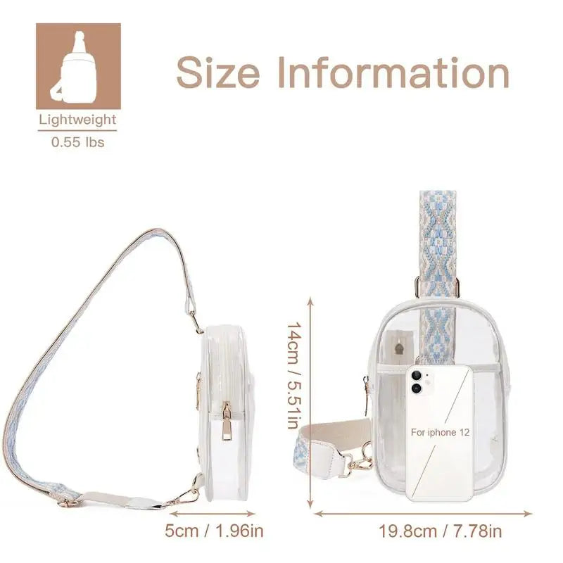 Sac bandoulière transparent tendance élégant