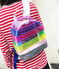 Sac à dos transparent arc-en-ciel holographique