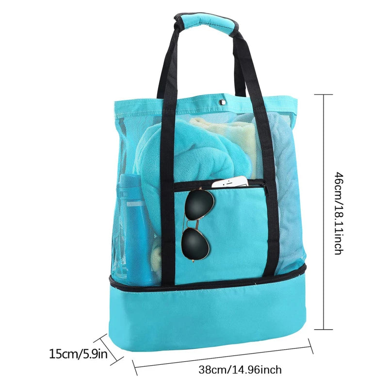 Sac de plage transparent rose mode