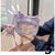 Sac bandoulière transparent peluche rose kawaii - modèle Bleu / 22X18X5cm - TransparenceSac.com