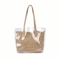 Sac Transparent Chic en Paille Naturelle - TransparenceSac.com