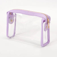 Pochette transparente rose tendance élégante mode - modèle Violet / M - TransparenceSac.com