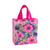 Sac shopping floral violet printemps - modèle 4004-3 / 22x11x23cm / 30pcs - TransparenceSac.com