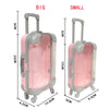 Valise transparente ronde mode colorée