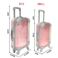 Valise transparente ronde mode colorée