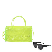 Sac de sport transparent rose élégant - modèle Fluorescent green - TransparenceSac.com