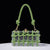 Sac à main transparent filet vert - modèle green - TransparenceSac.com
