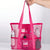 Sac de plage transparent avec pochettes multiples - modèle Rose - TransparenceSac.com