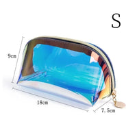 Pochette maquillage iridescente transparente mode - modèle S - TransparenceSac.com