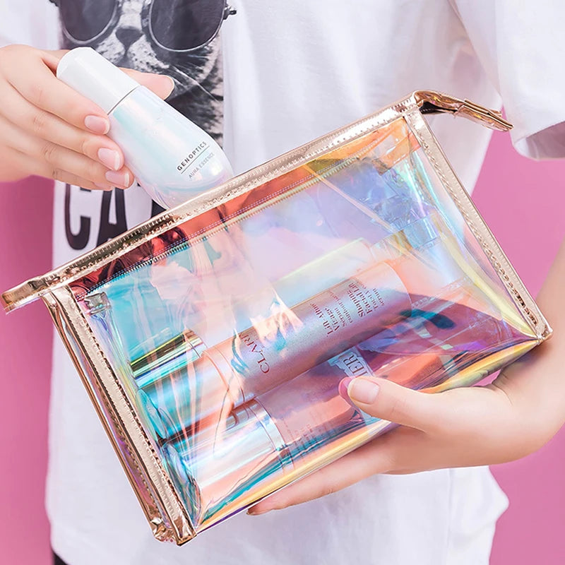 Trousse maquillage holographique tendance