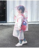 Imperméable enfant transparent avec capuche colorée - TransparenceSac.com