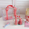 Sac à main transparent rose fashion
