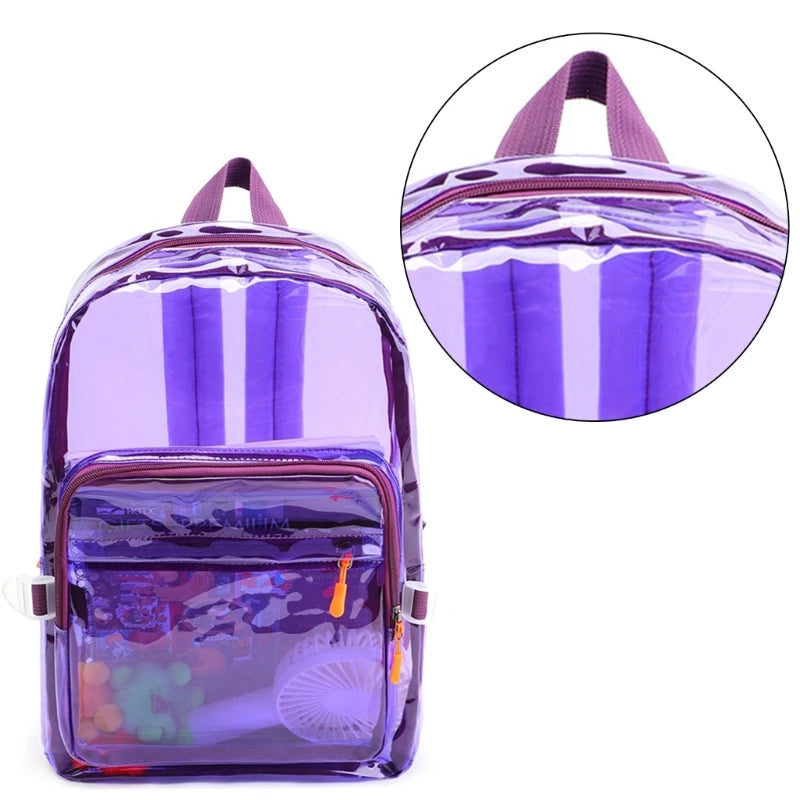 Sac à dos transparent bleu fashion