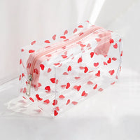 Trousse transparente fleurs multicolores élégante - modèle 4 - TransparenceSac.com