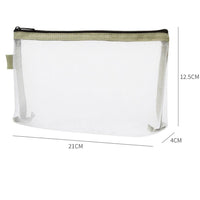 Trousse de rangement transparent rose large - modèle Large Green - TransparenceSac.com