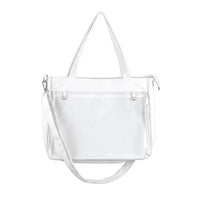 Sac Bandoulière Transparent Style École Fashion - modèle White - TransparenceSac.com