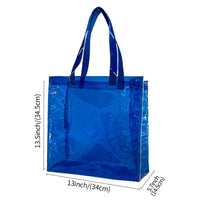 Sac de plage transparent bleu tendance - modèle 9 - TransparenceSac.com