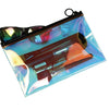 Pochette transparente holographique maquillage pratique