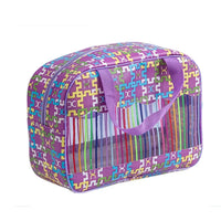 Sac de voyage coloré transparent fashion - modèle purple - TransparenceSac.com