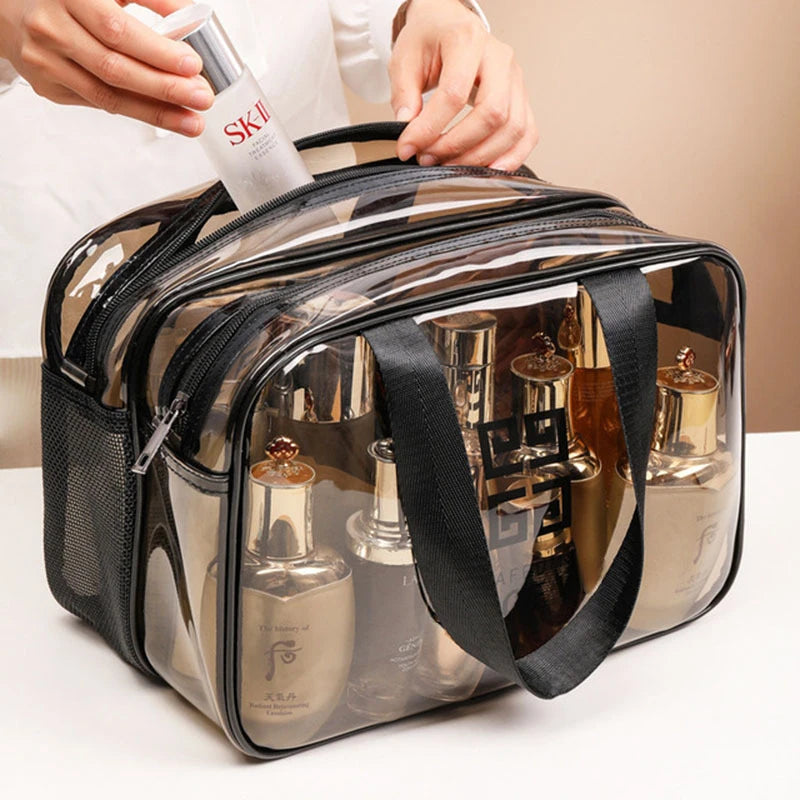 Sac transparent multi-usage cosmétique élégant