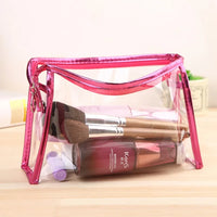 Pochette transparente maquillage rose fashion - TransparenceSac.com
