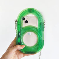 Trousse transparente mode enfant avec porte clés - modèle green - TransparenceSac.com