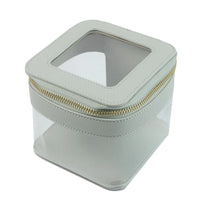 Trousse transparente chic fashion - modèle light gray / 12 x 13 x12 CM - TransparenceSac.com