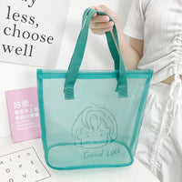 Sac Shopping Transparent Good Luck Fashion - modèle Green big - TransparenceSac.com