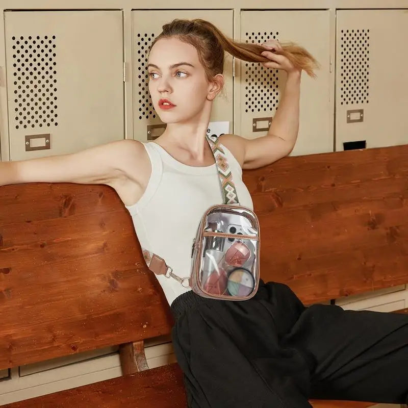 Sac bandoulière transparent tendance élégant