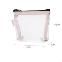 Trousse de rangement transparent rose large - modèle Pink - TransparenceSac.com