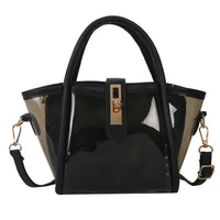 Sac à main transparent noir élégant