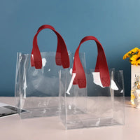 Sac à main transparent chic rouge - TransparenceSac.com