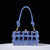 Sac à main transparent filet vert - modèle blue - TransparenceSac.com