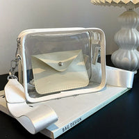 Sac bandoulière transparent mode élégance - modèle white - TransparenceSac.com