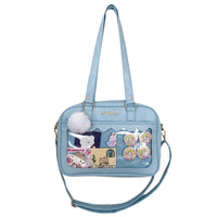 Sac bandoulière transparent mode pratique - modèle Light blue - TransparenceSac.com