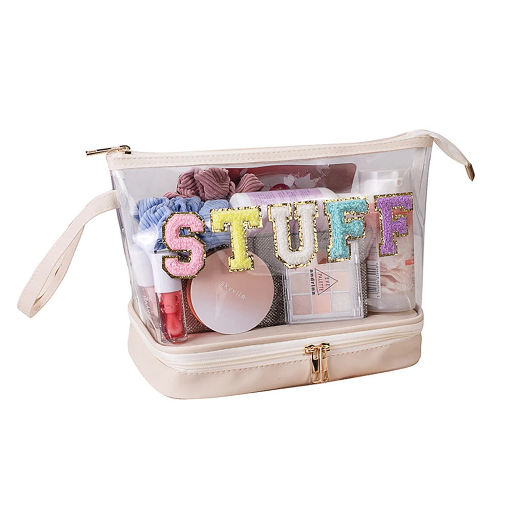 Pochette transparente tendance pour accessoires