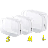 Trousse maquillage transparente chic pratique - modèle 3pcs  S-M-L - TransparenceSac.com