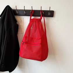 Acheter Sac à dos mesh rouge mode - TransparenceSac.com