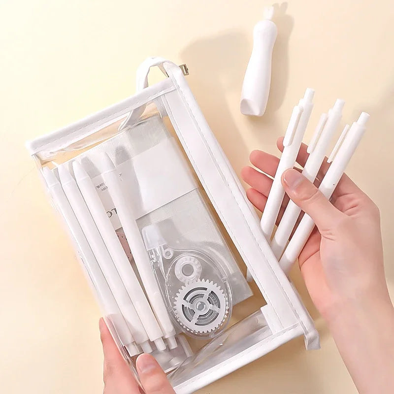 Trousse maquillage transparente élégante noire